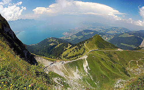 Les Rochers-de-Naye – vyhlídka na Alpy